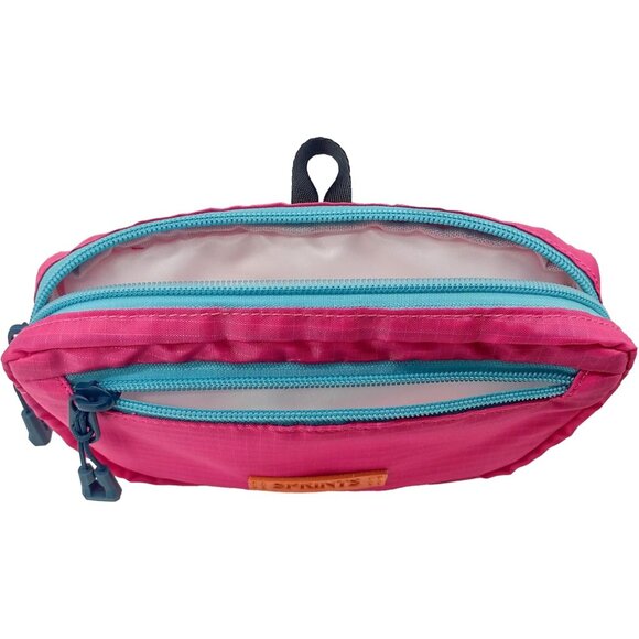 Small Cross Body Bag Unisex Fuchsia Zipper Compact Lightweight - Picture 9 of 9